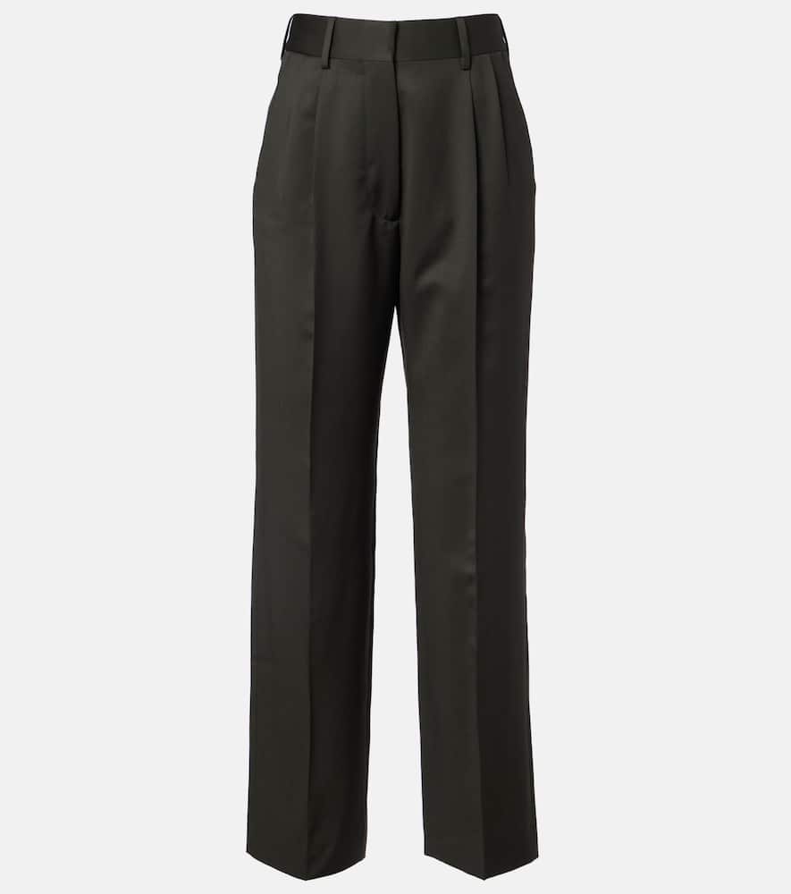 

Брюки Fox high-rise широкие из шерсти и мохера Blazé Milano, Green