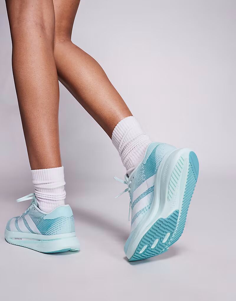 Кроссовки Adidas Running Adizero SL2 мятно-синего цвета — фото 2