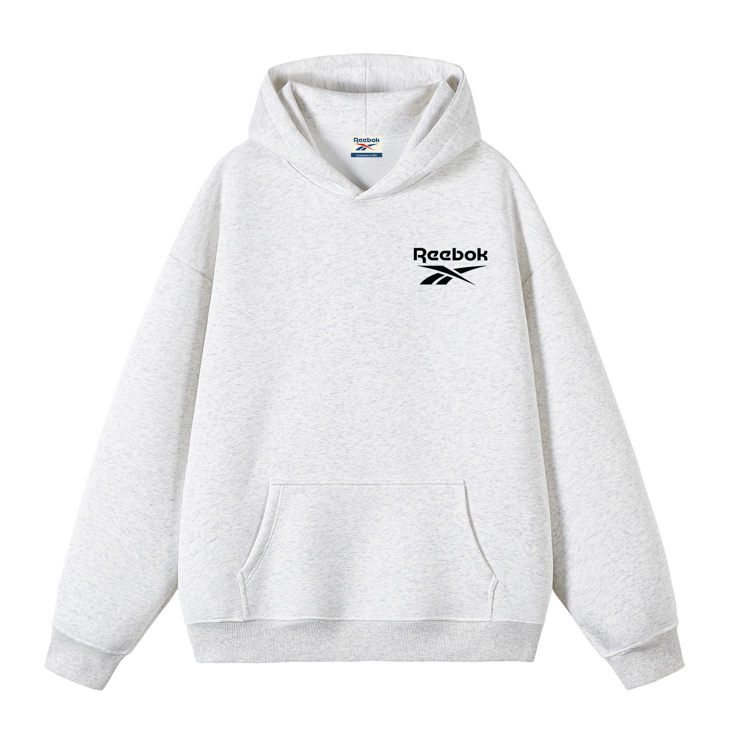 

Толстовки Unisex с капюшоном, средней плотности Reebok, белый heather серый[heavyweight thickened and fleece-lined]