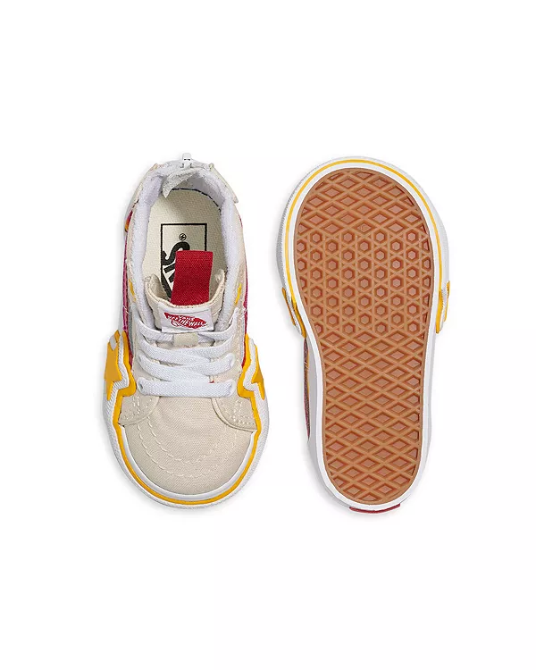 Унисекс высокие кроссовки Sk8 на молнии - для малышей Vans, белый — фото 2