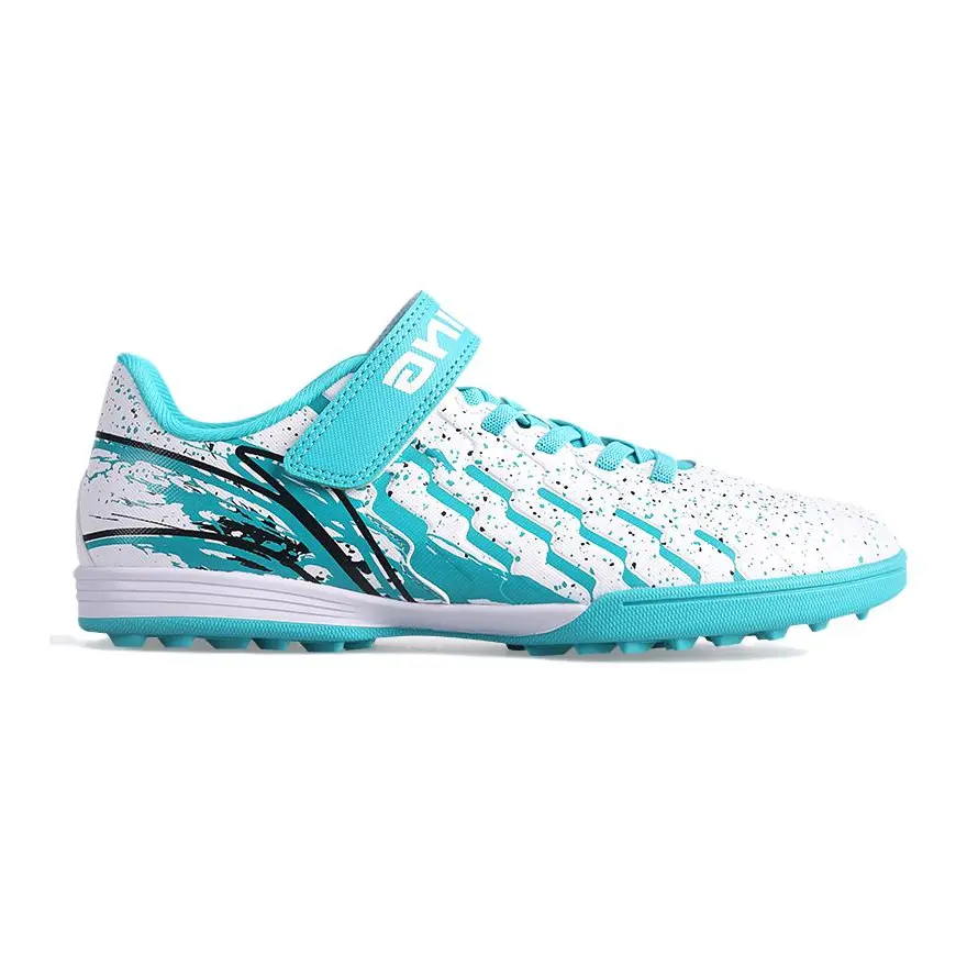 LINING YOUNG Противоскользящие износостойкие низкие детские бутсы для футбола ice celadon green kids — фото 3