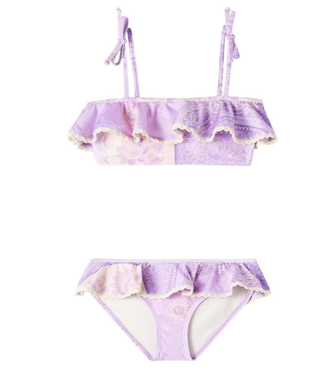 

Счастливый бикини с оборками в стиле пейсли Zimmermann Kids, Lila Bandana