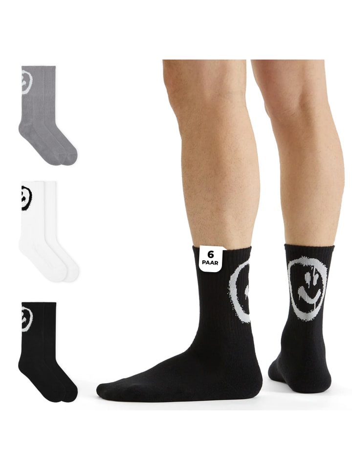 

Von Jungfeld Черные теннисные носки с улыбающимся лицом