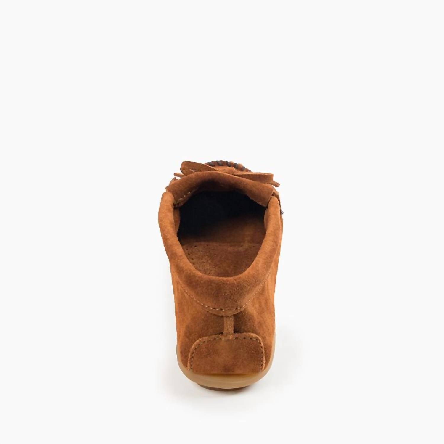 Женские мокасины Kilty с жесткой подошвой в коричневом цвете Minnetonka — фото 2