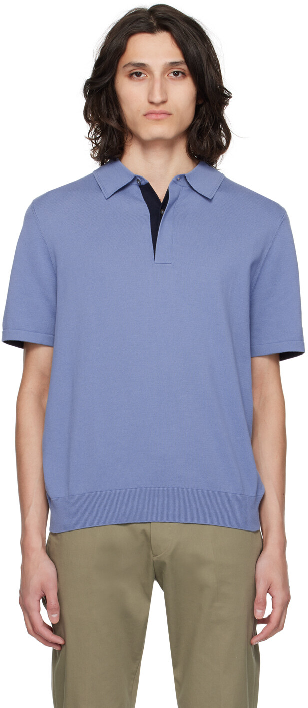 

Синее поло с раскладным воротником Paul Smith, Blues