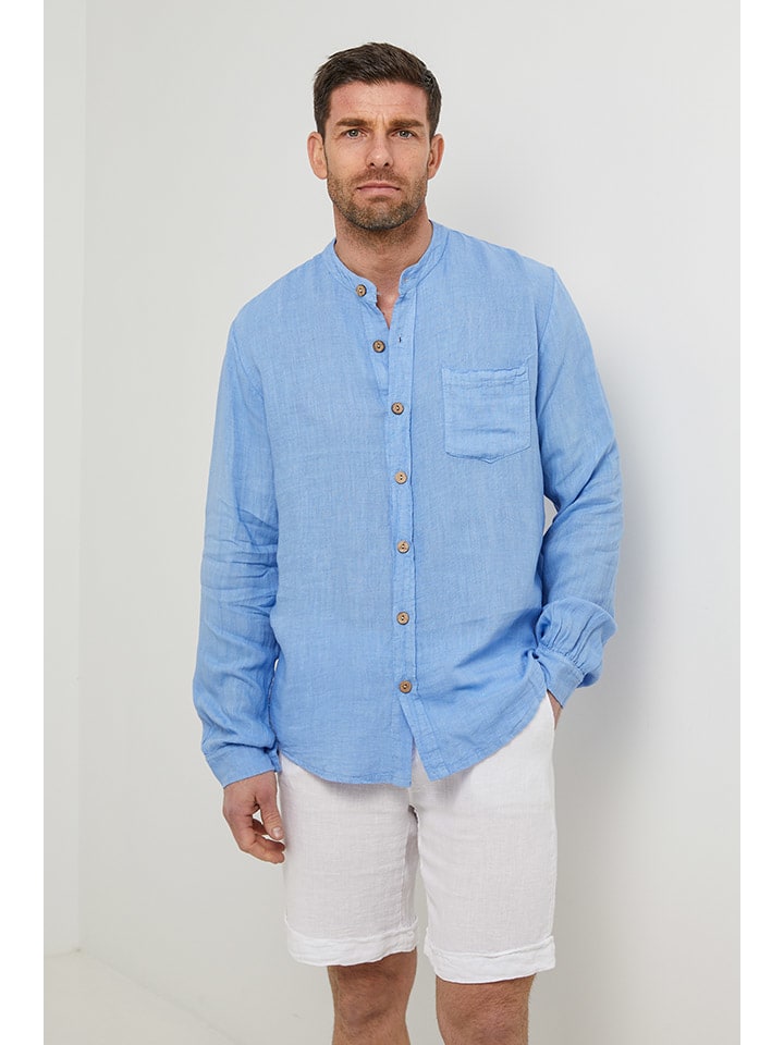 

Рубашка Rodier Lin, светло-синий