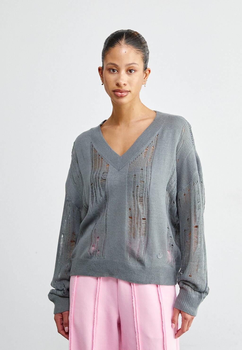 Свитер Crew adidas Originals, цвет grey four