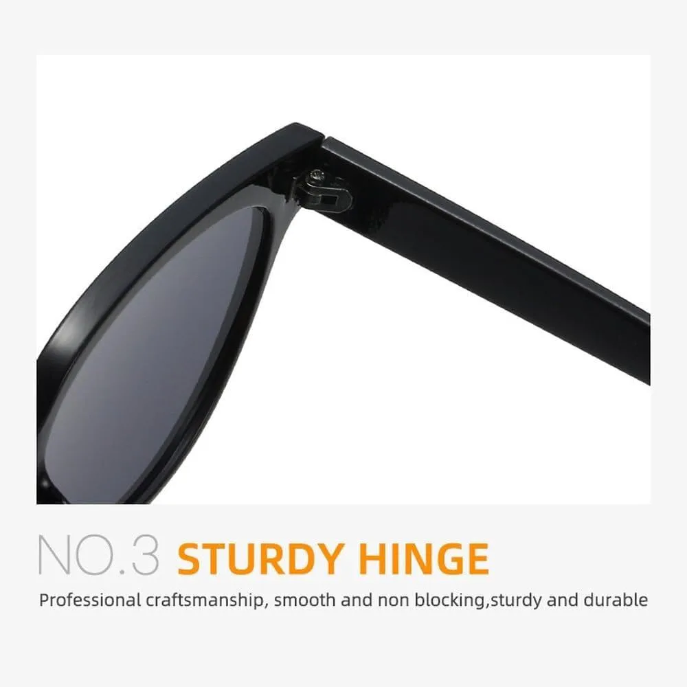 

Солнцезащитные очки «кошачий глаз» с эффектом градиента, модные, с защитой от УФ-излучения UV400, ретро-стиль, чайные солнцезащитные очки LXLHWN, Black Gray