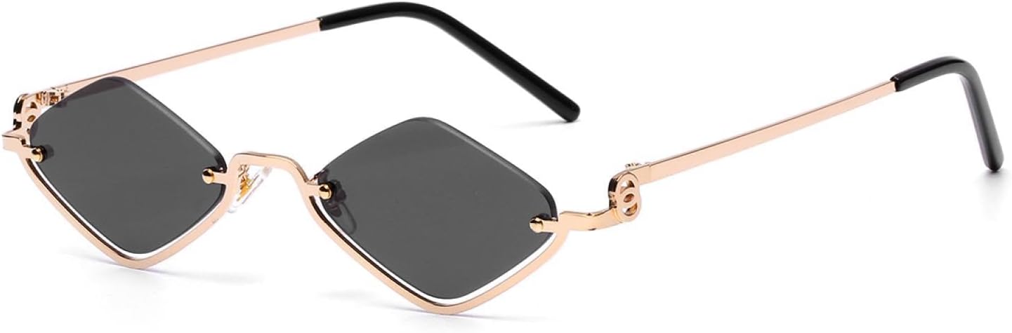 

Солнцезащитные очки с защитой от УФ-излучения UV400 | Маленькая металлическая оправа | Для женщин и мужчин | Для занятий спортом на открытом воздухе и вождения DSVIGF, C1 Gold Black