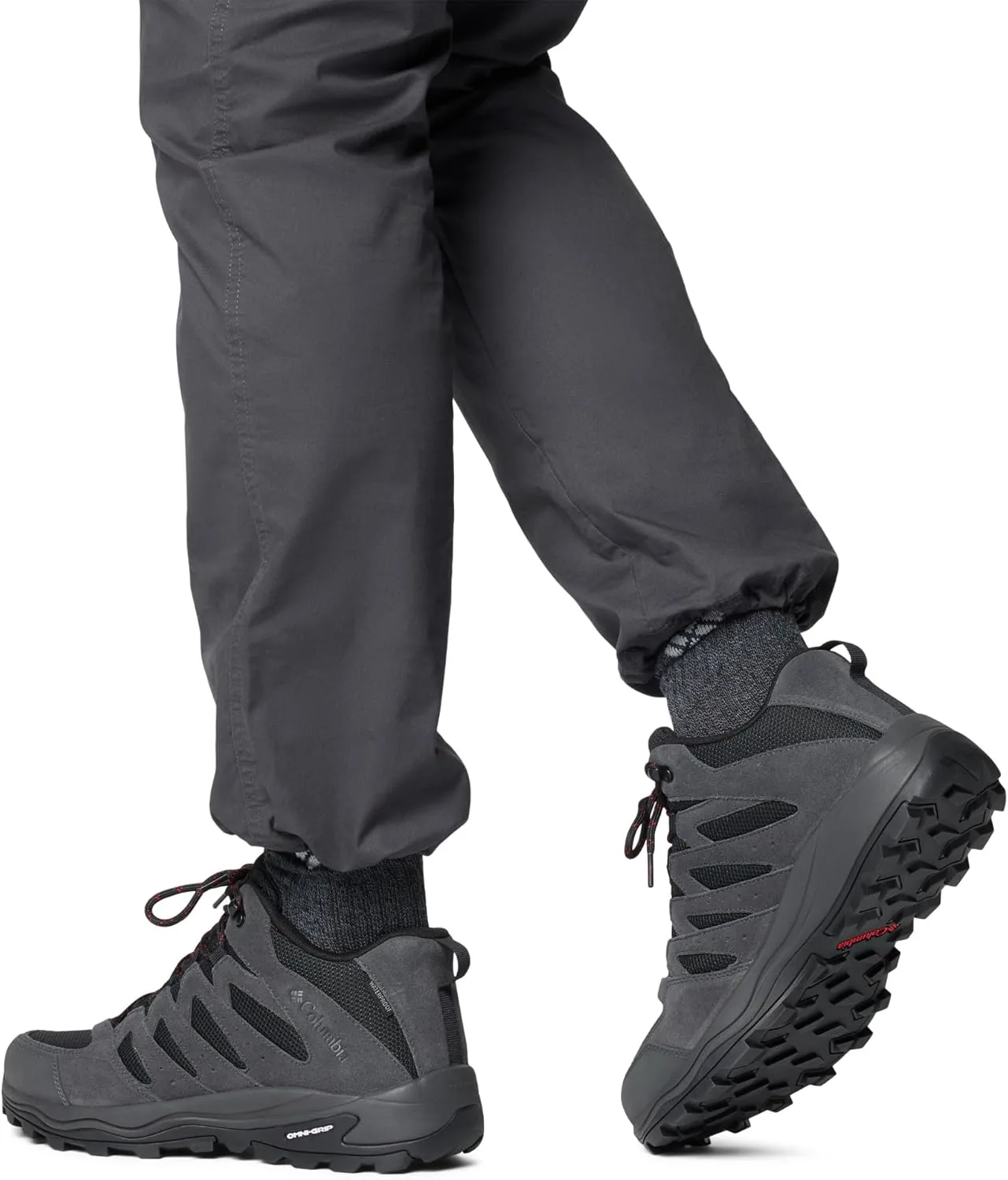Мужские ботинки Columbia Redmond IV Mid водонепроницаемые, красные, черный/красный — фото 2