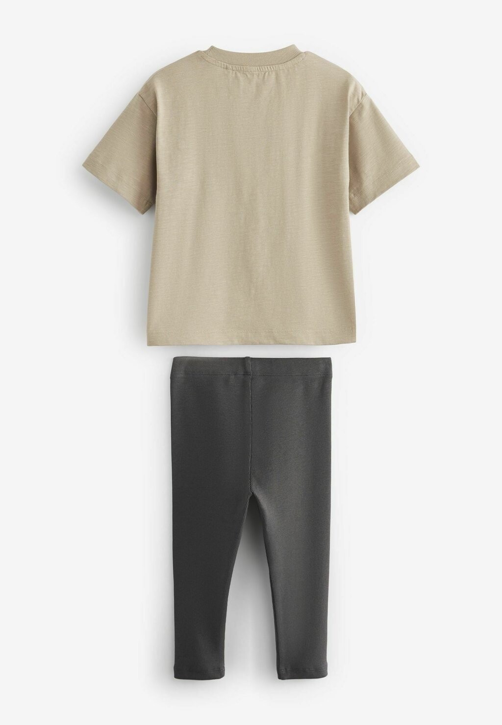 Леггинсы SHORT SLEEVES T-SHIRT AND LEGGINGS SET Next, цвет neutral oversized — фото 2