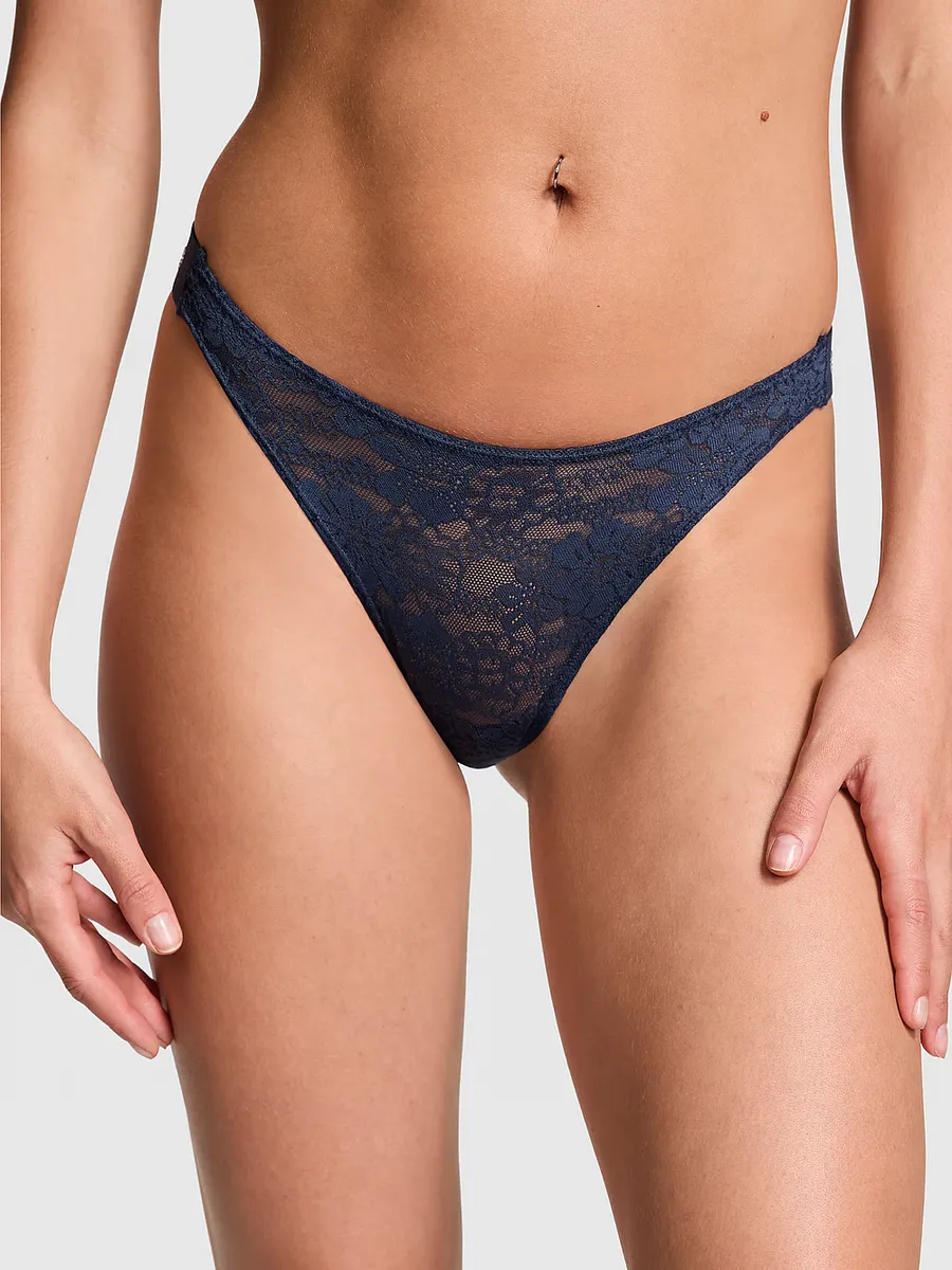 

Трусики-стринги с логотипом Wink Pink, цвет Midnight Navy