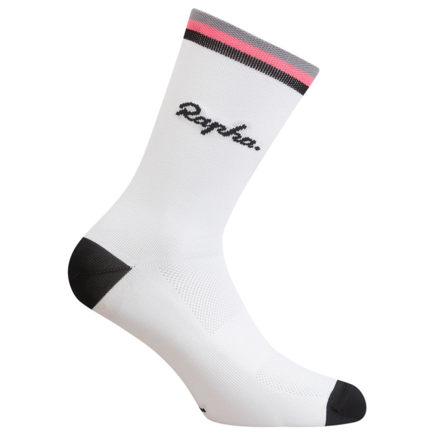 

Велосипедные носки Rapha Logo Socks, цвет White/Black/Pink