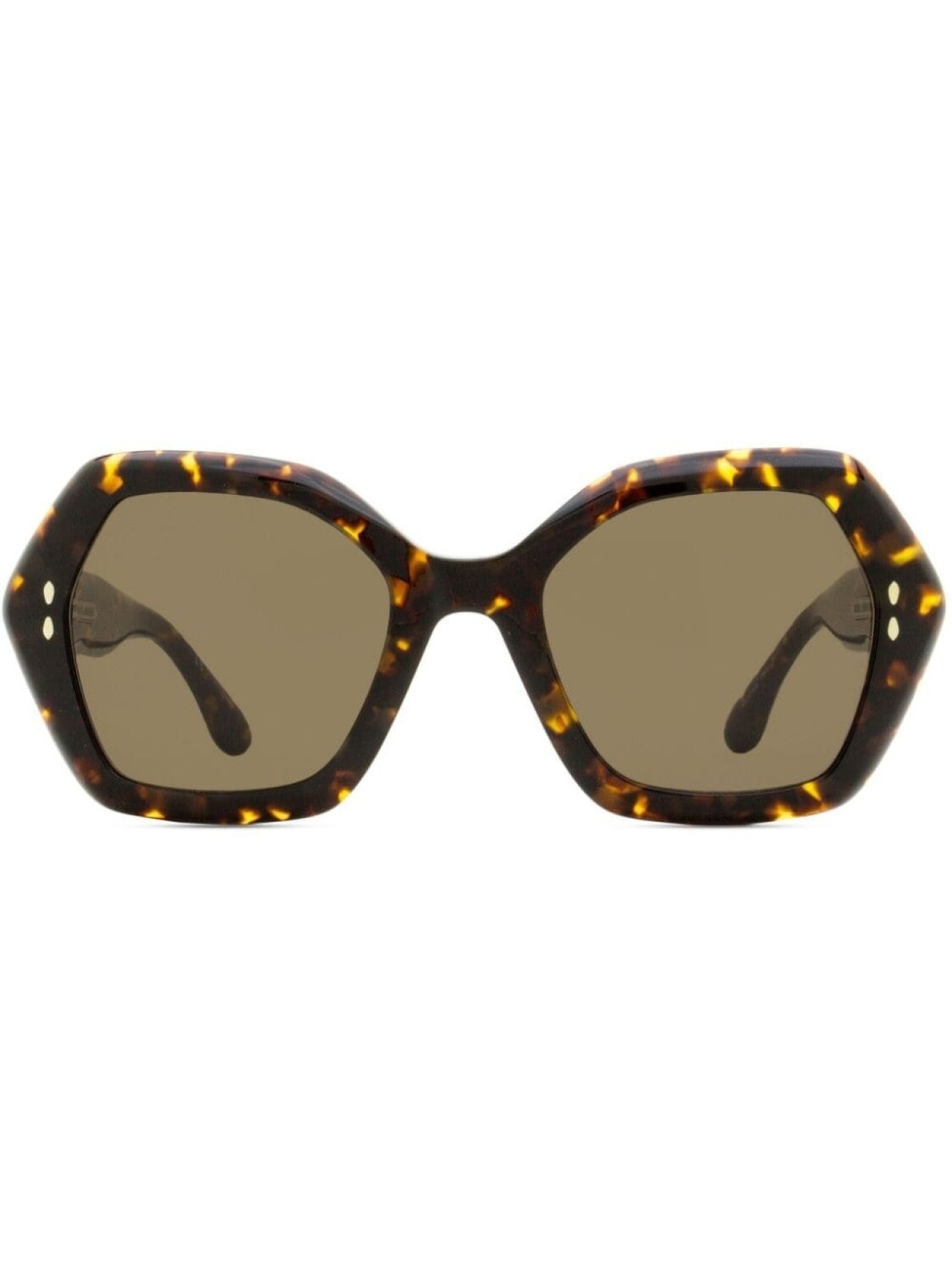 

Солнцезащитные очки Isabel Marant Eyewear с геометрической оправой и эффектом черепахового панциря, коричневый