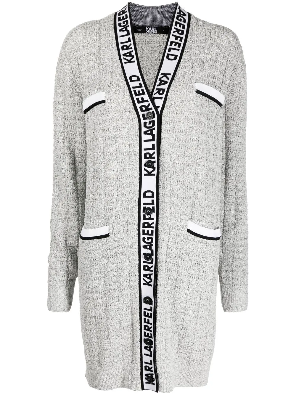 

Кардиган из ткани букле KARL LAGERFELD, белый