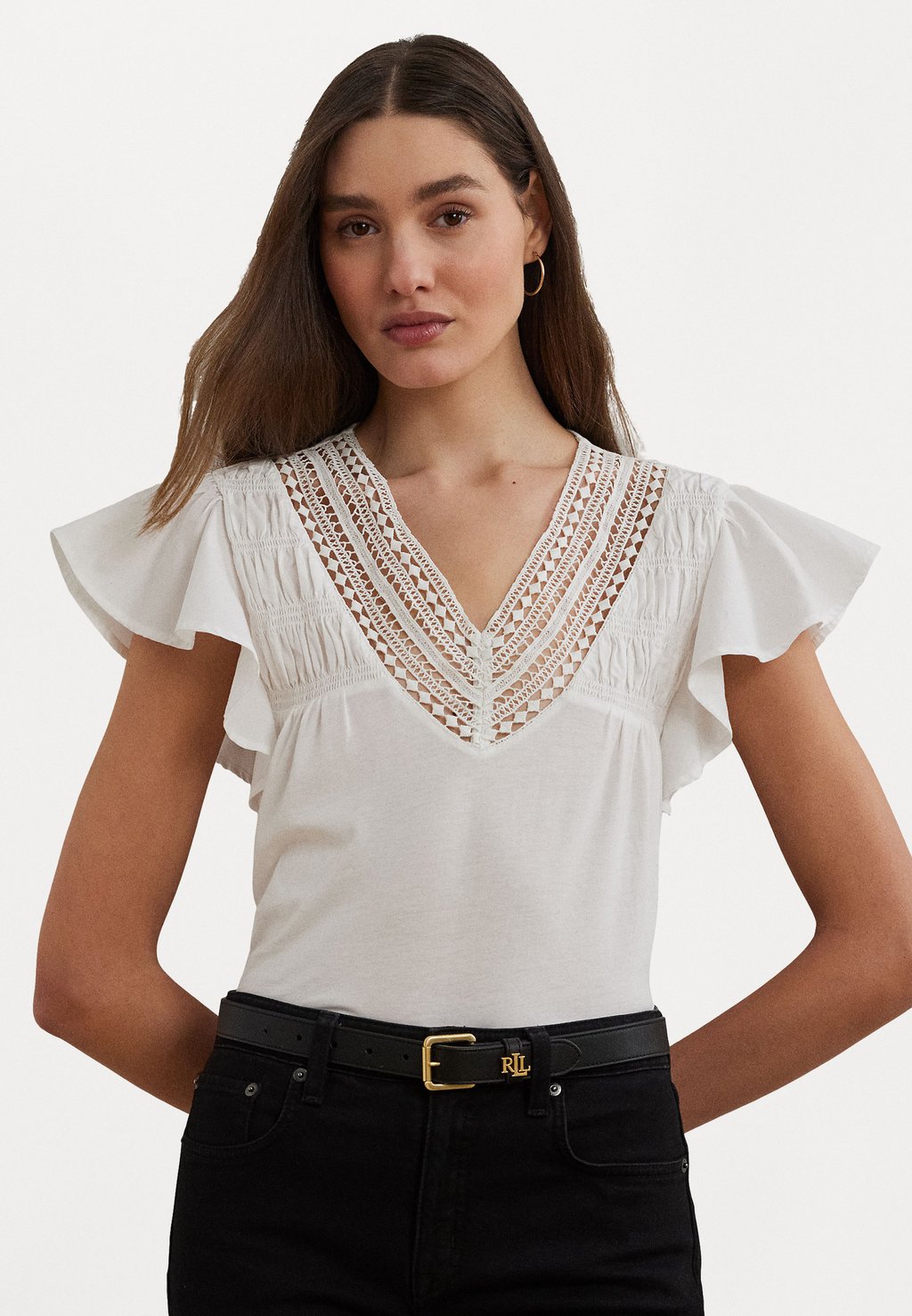 

Базовая футболка UPTOWN COTTON MODAL JERSEY SHORT SLEEVE PULLOVER Lauren Ralph Lauren, белый