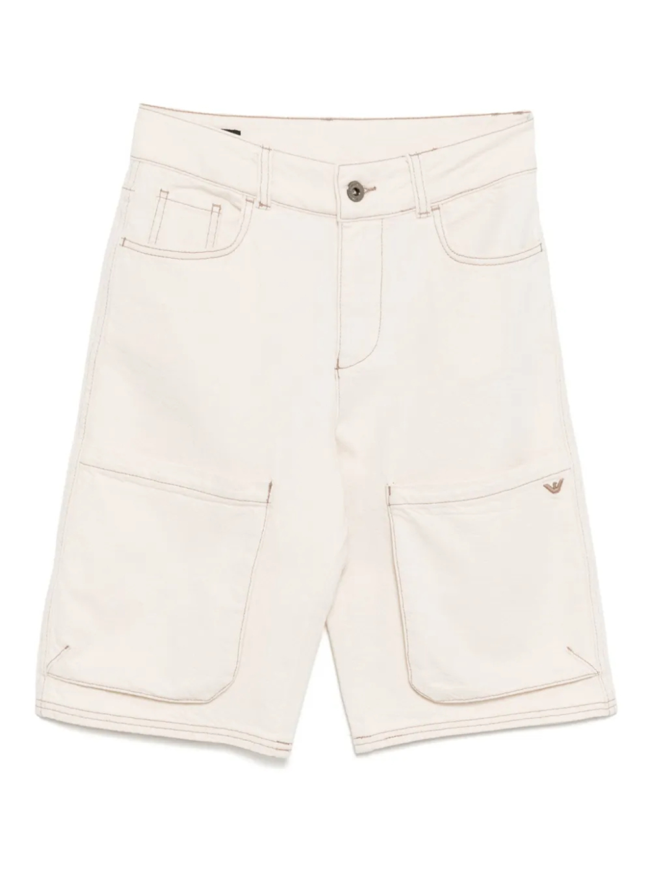 

Хлопковые шорты Emporio Armani Kids, нейтральный