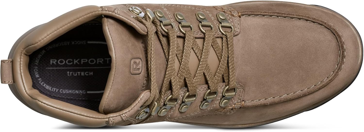Мужские водонепроницаемые ботинки Rockport Ezra, Taupe Leather — фото 4