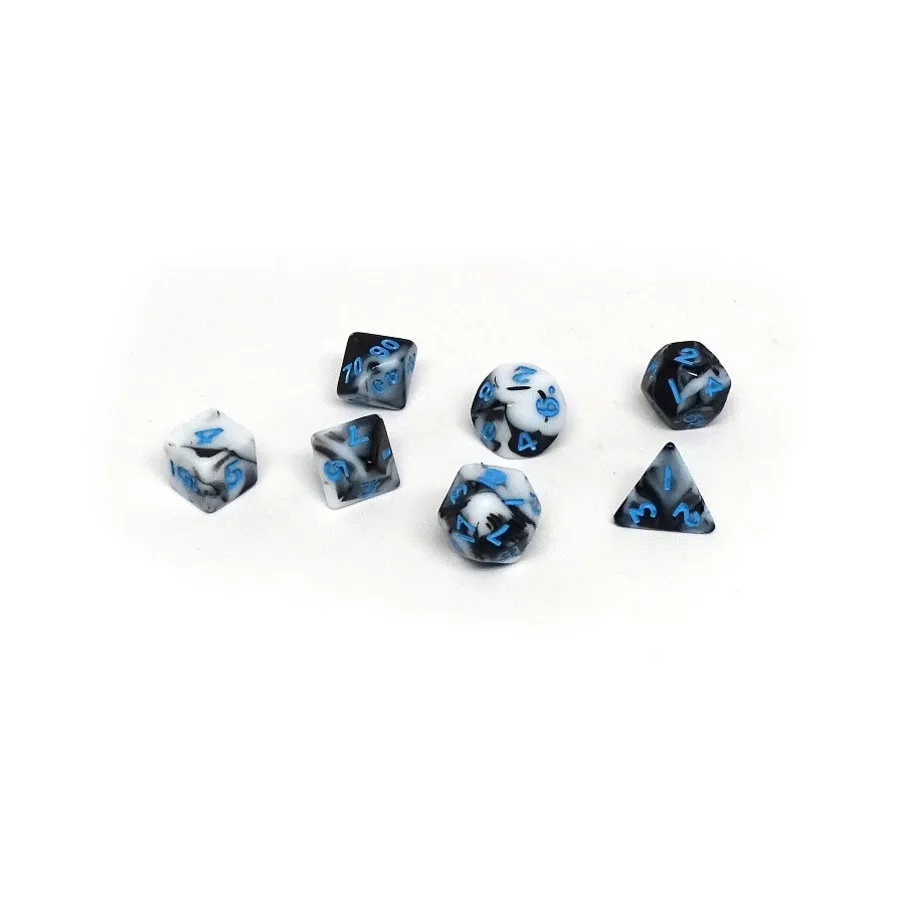 

Мраморный с синим (7), Dice - Mini 7 Piece Poly Sets (Easy Roller Dice)