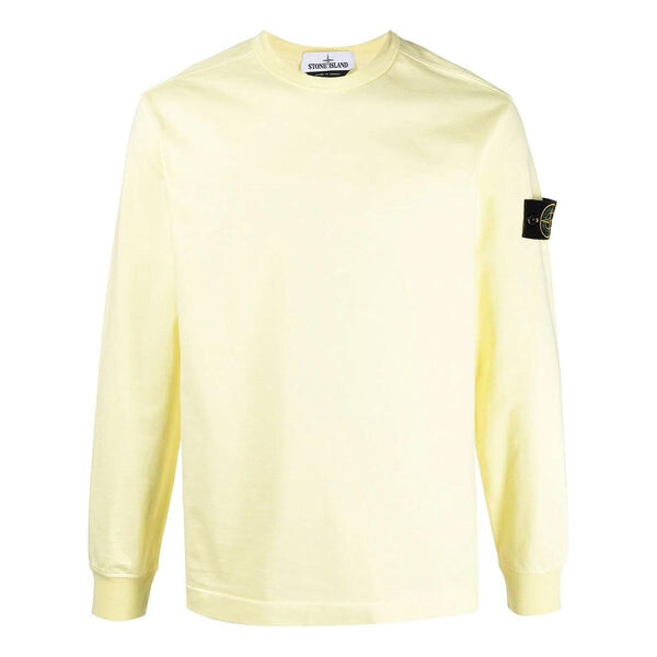 Толстовка heavy jersey crewneck sweatshirt 'yellow' Stone Island, желтый — фото 2