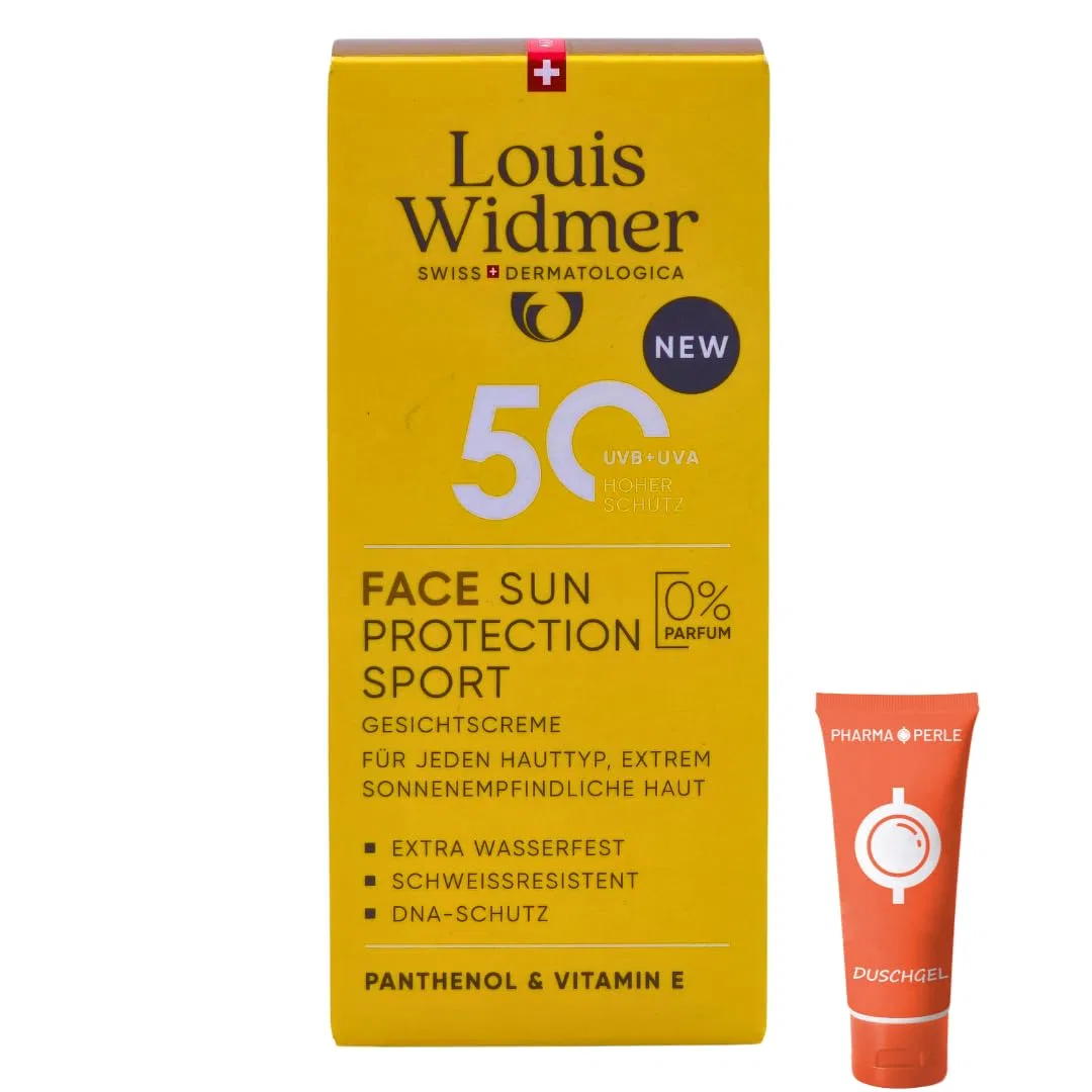 Солнцезащитная эмульсия для лица Louis Widmer Face Sun Protection Sport 50, 50 мл Pharma Perle