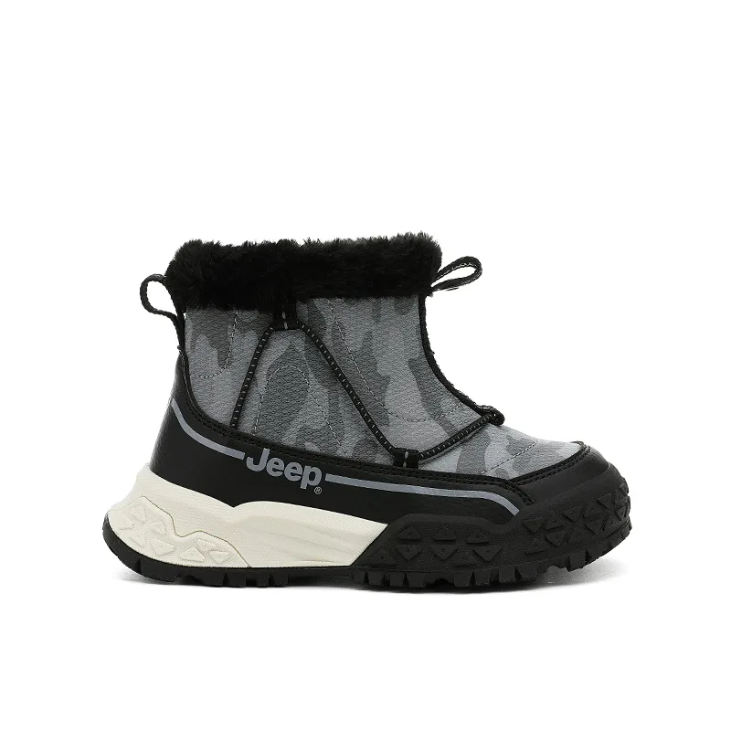 Детские зимние ботинки Kids Jeep, Obsidian Black/Camouflage[Thickened and Fleece-Lined-Insulated for Warmth] — фото 3