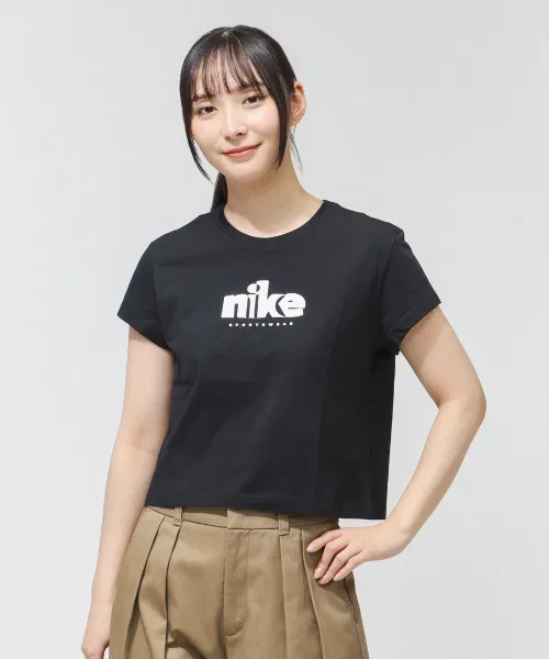 Женская футболка NIKE NSW Club из хлопка чёрная