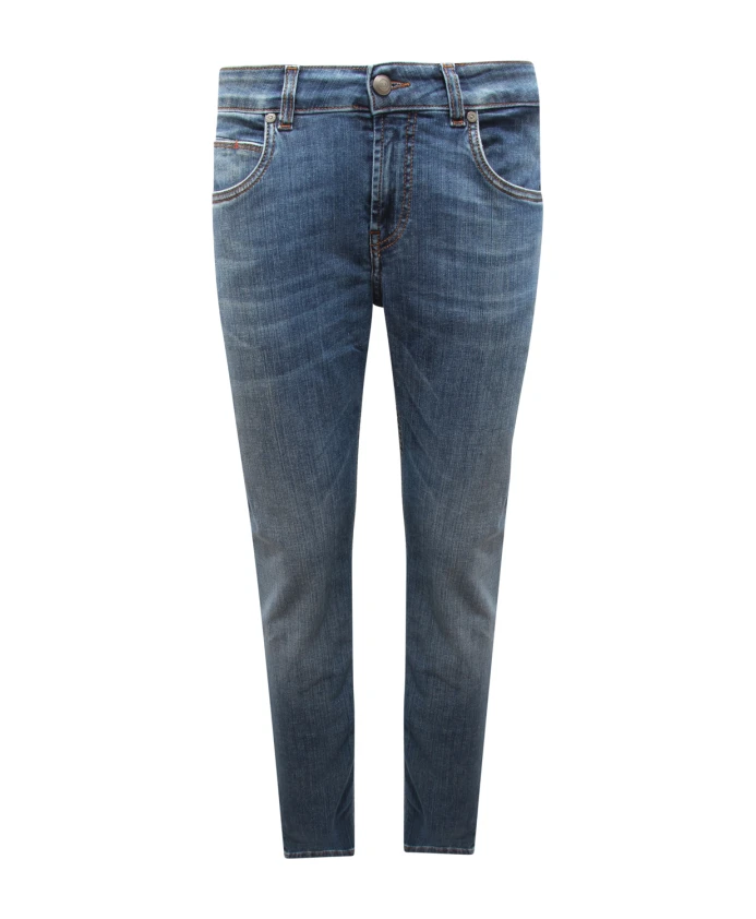 

Итальянские джинсы зауженного кроя Fay, синий