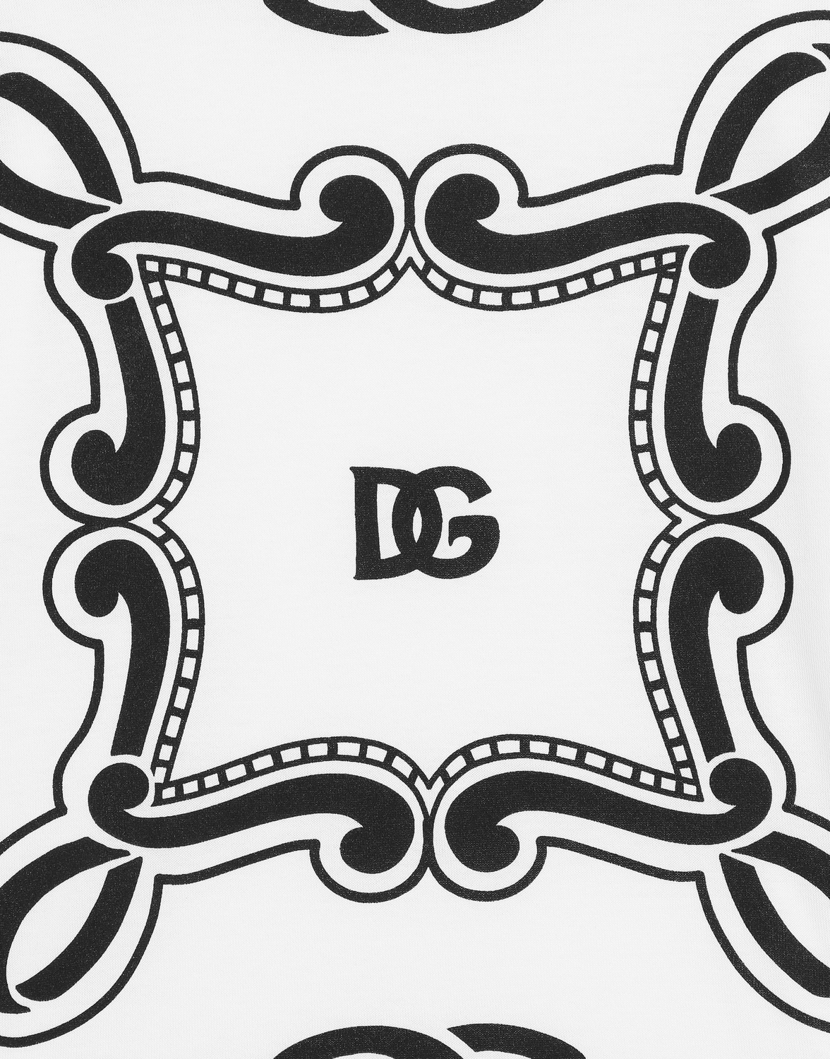Футболка из джерси с принтом банданы Dolce&Gabbana, белый — фото 3