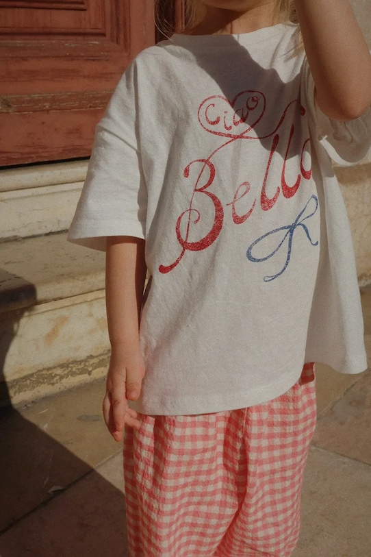 

Футболка с добавлением льна детская RHW X KS BELLA TEE OCS Konges Sløjd, белый