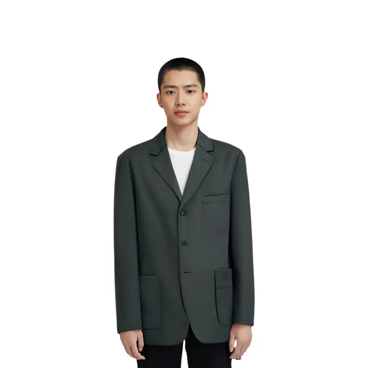 Деловой костюм мужской темно-серый Uniqlo, темно-серый — фото 4