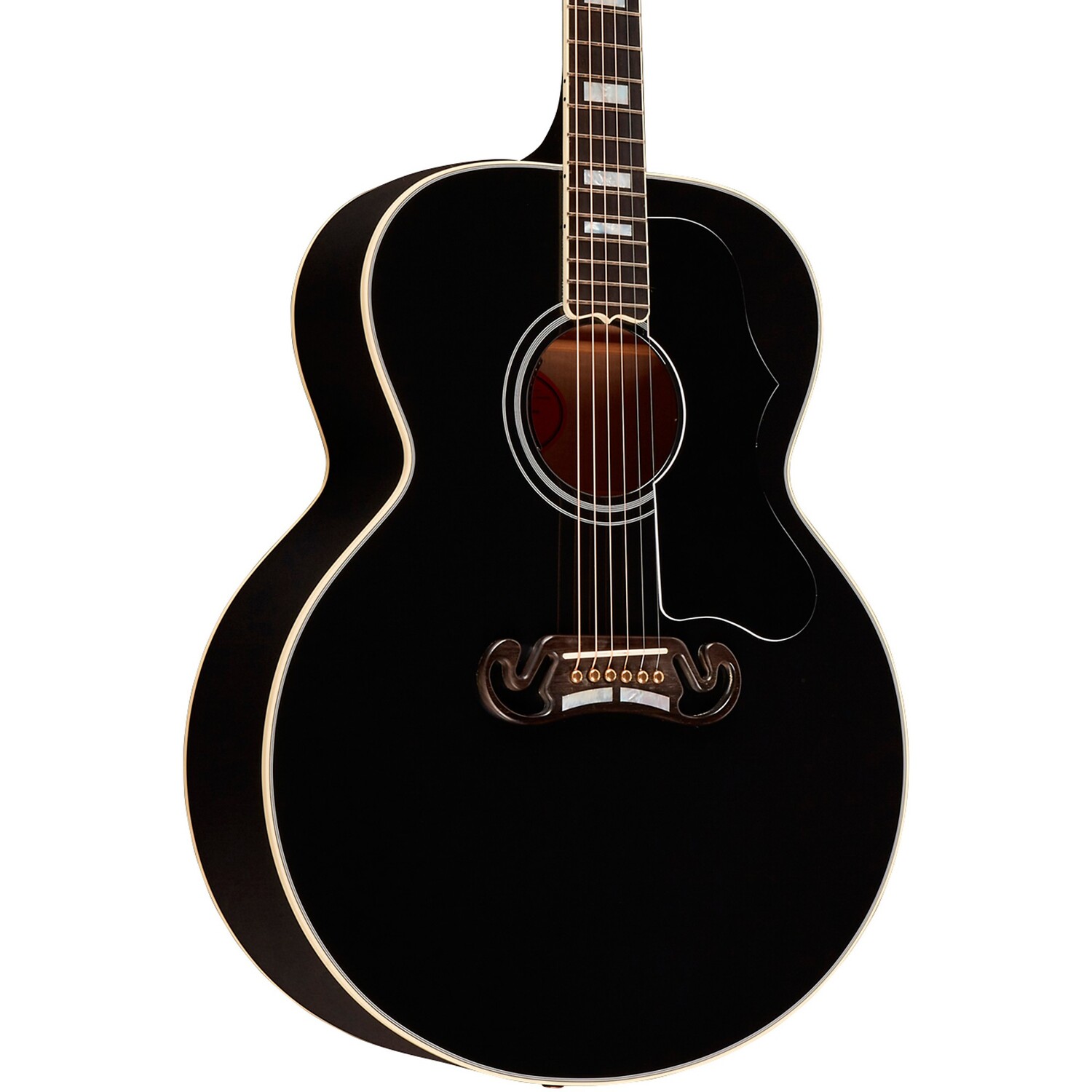 

Акустически-электрическая гитара Gibson SJ-200 Custom черного цвета