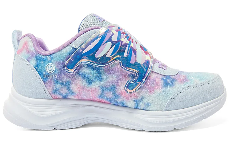 Skechers Детские кроссовки низкие повседневные с амортизацией и износостойкие светло-голубые лавандовые — фото 3
