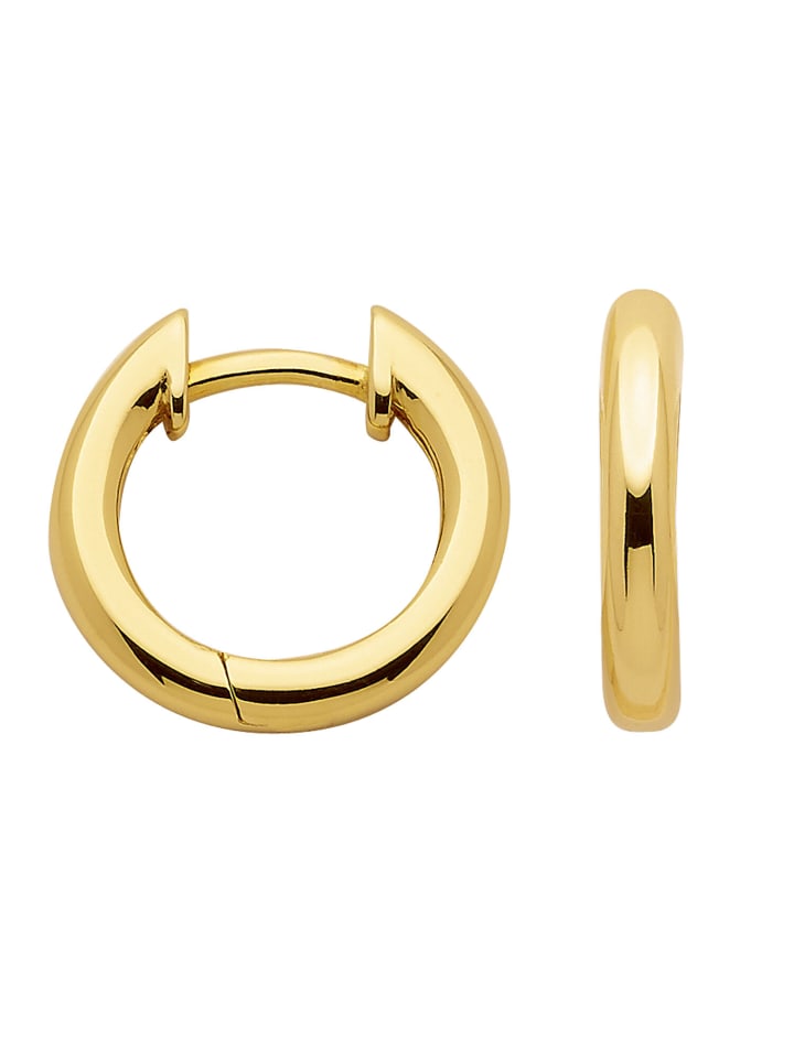 

Adeliás Серьги-кольца из серебра 925 пробы, диаметр 13,5 мм, с золотым покрытием