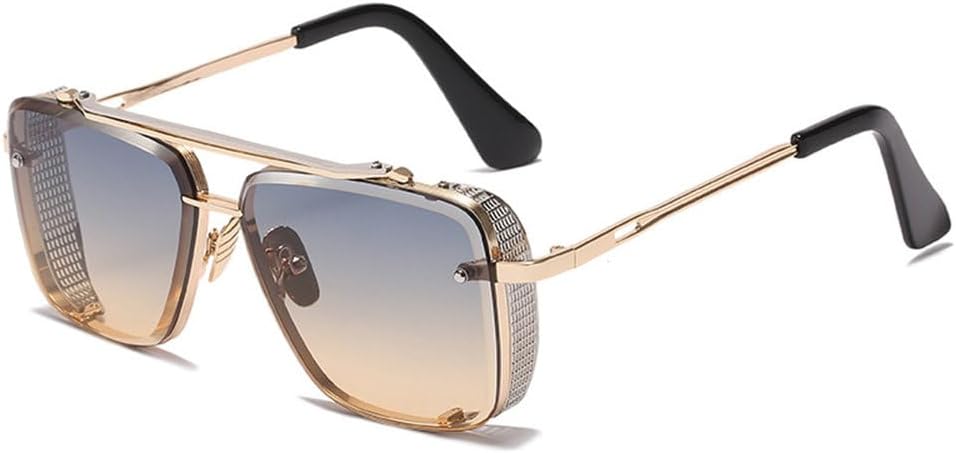 

Модные солнцезащитные очки для мужчин и женщин в стиле стимпанк, винтажные солнцезащитные очки с градиентным красным покрытием и защитой от ультрафиолета UV400 TYUVIVO, 13