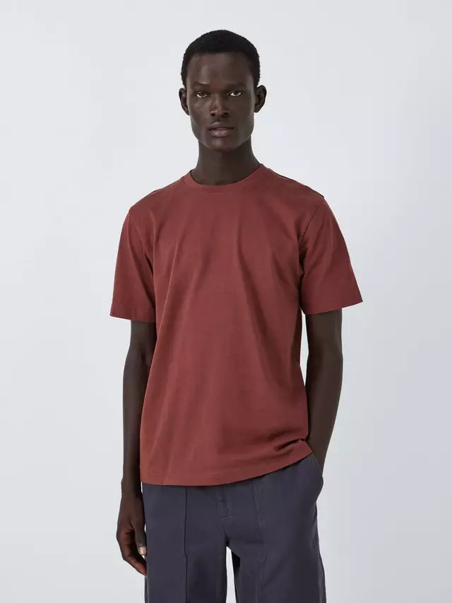 

Футболка John Lewis ANYDAY Short Sleeve Plain, цвет hot/chocolate