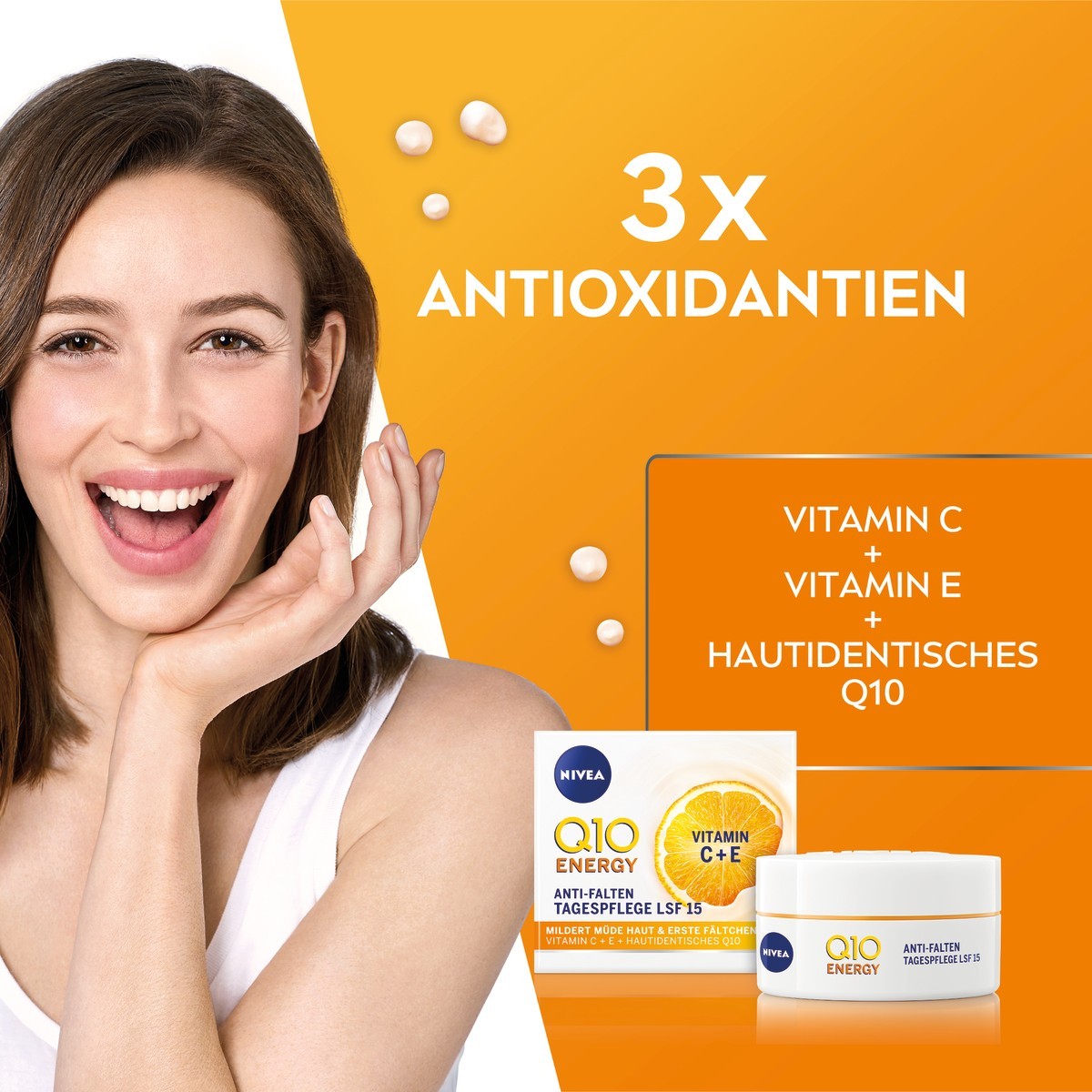 Крем для лица SPF NIVEA Q10 energy anti-falten lsf15, объем q10 energy anti-falten tagespflege lsf15 — фото 4