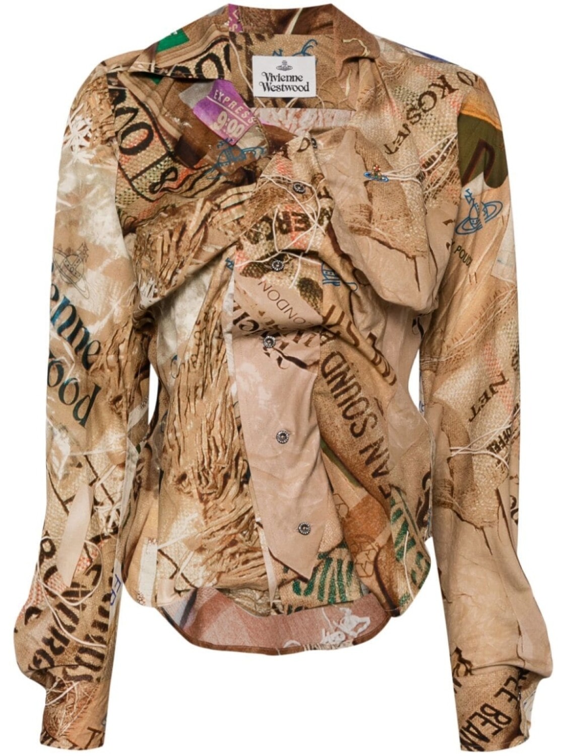 

Vivienne Westwood пьяная рубашка, коричневый