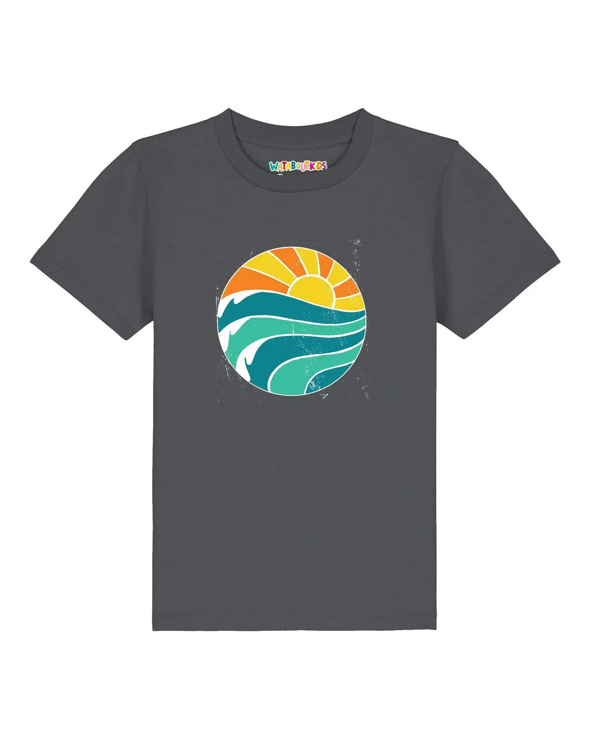 Футболка с круглым вырезом Wat? Apparel, серый — фото 2