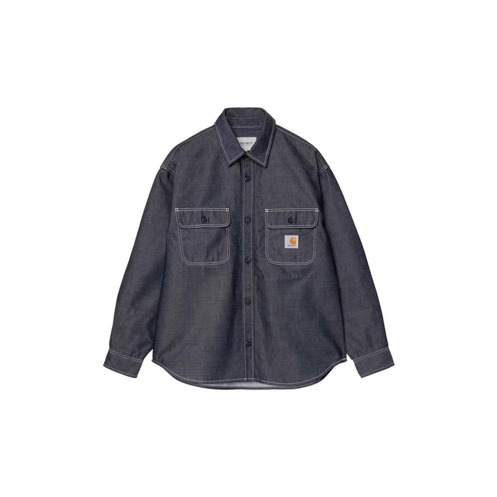 

Carhartt Wip Мужская куртка BLX/синие с лацканами, рабочая одежда средней длины