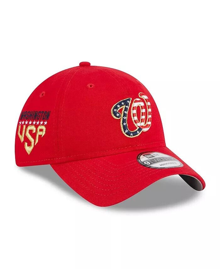 

Мужская красная регулируемая кепка Washington Nationals 2023, 4 июля 9TWENTY New Era