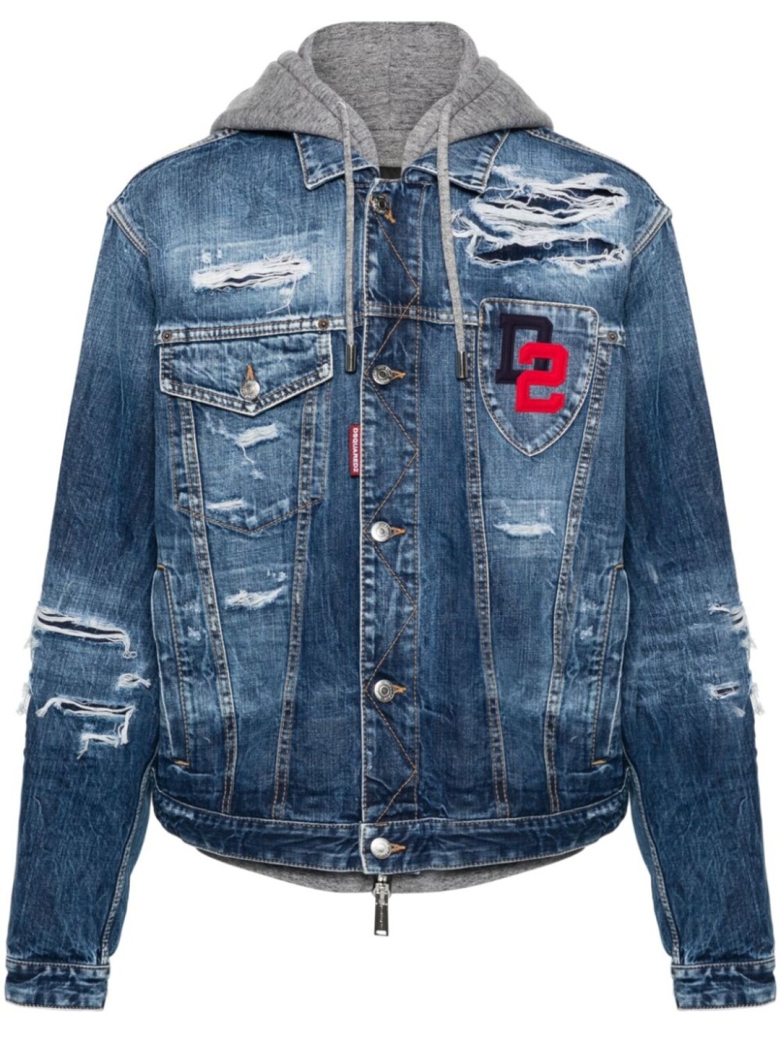 

Dsquared2 джинсовая куртка с многослойным капюшоном, синий