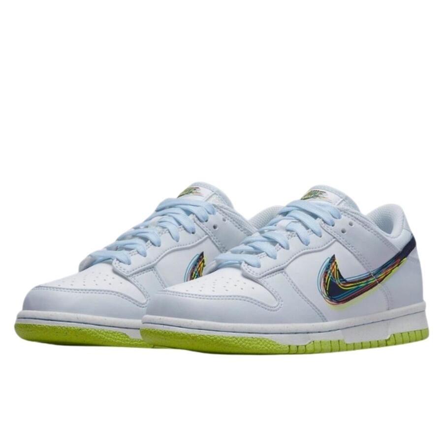 NIKE Кроссовки Dunk Low 3D Swoosh Grey — фото 2