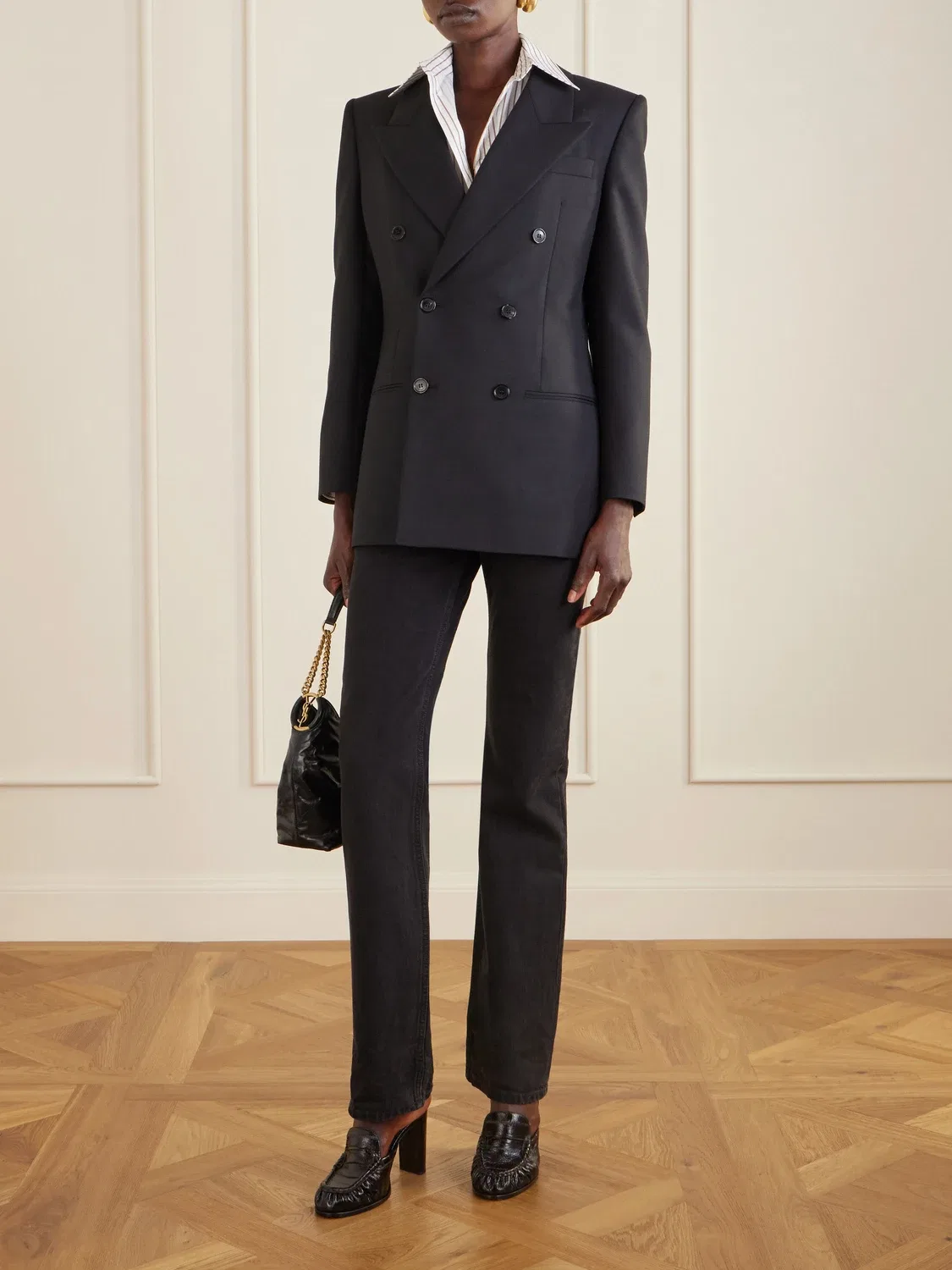Туфли-лоферы из угря Le Loafer SAINT LAURENT, коричневый — фото 4