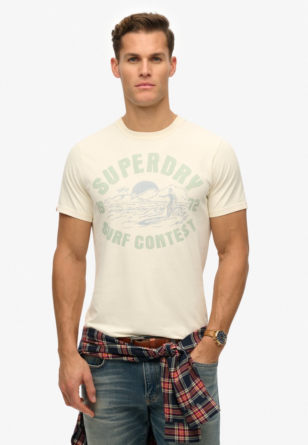 

Футболка с принтом LO-FI OUTDOOR Superdry, светло-желтый