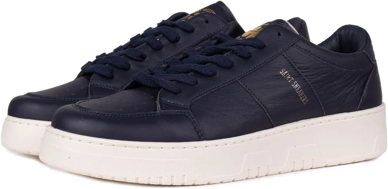 Мужские синие низкие кроссовки Saint Sneakers — фото 3