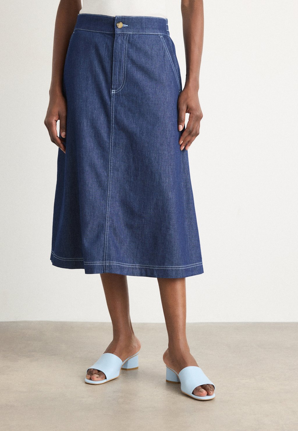 

Юбка А-силуэта AIR LUNA SKIRT - Denim skirt Mads Nørgaard, цвет Dark Blue Denim