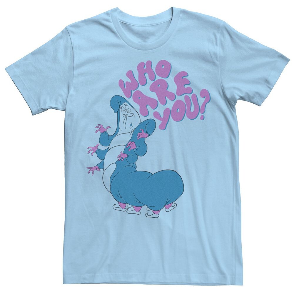 

Мужская футболка Caterpillar Who Are You от Disney's Alice In Wonderland Licensed Character, цвет Light Blue