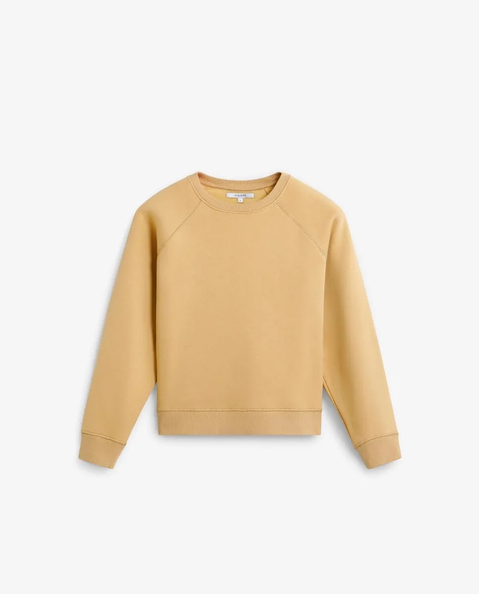 

Женская толстовка с круглым вырезом и логотипом на спине Scalpers, желтый