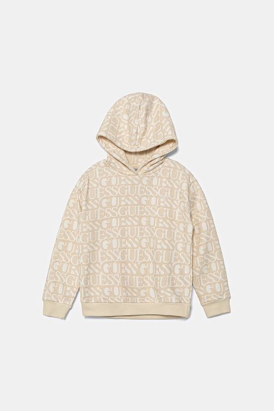 

Детская хлопковая толстовка Guess, бежевый